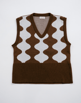 P'tit jacquard marron et blanc