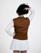 P'tit jacquard marron et blanc