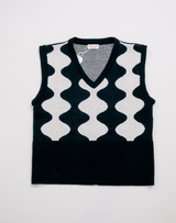 P'tit pull jacquard noir et blanc