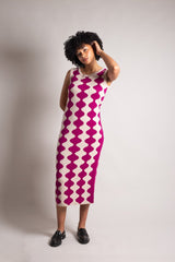 Robe longue en maille